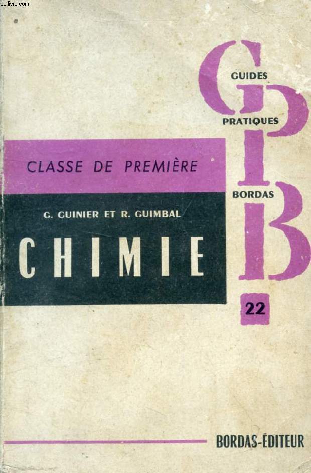 LA CHIMIE DU BACCALAUREAT, 1re PARTIE, A', C, M, M'