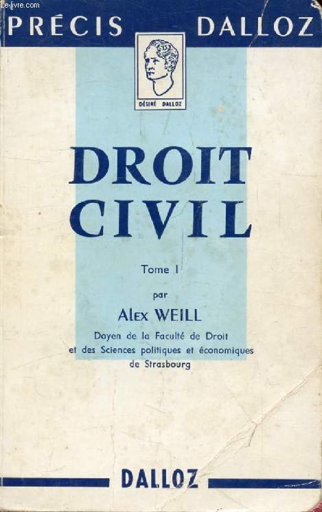 DROIT CIVIL, TOME I