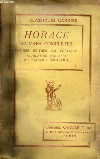 OEUVRES COMPLETES, TOME II, SATIRES, EPITRES, ART POETIQUE)