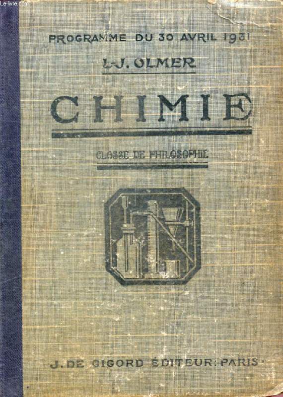 CHIMIE, CLASSE DE PHILOSOPHIE
