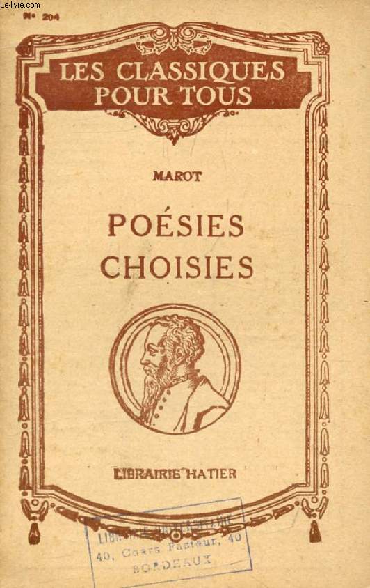 POESIES CHOISIES (Les Classiques Pour Tous)