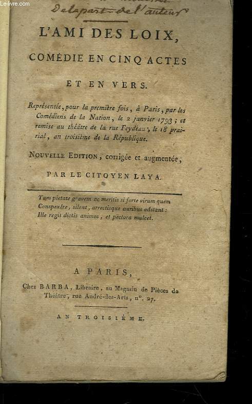L'Ami des Loix