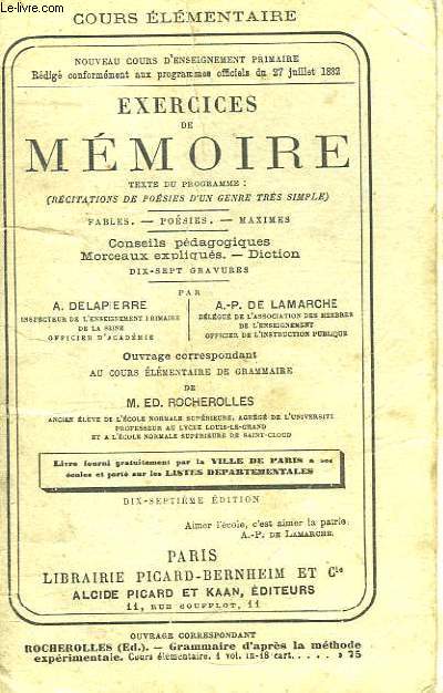 Exercices de Mmoire.
