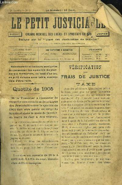 Le Petit Justiciable. N5, 2me anne.