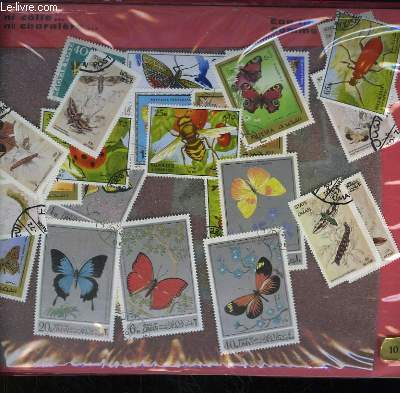 Collection de 40 timbres-poste, neufs et oblitrs, sur les Papillons et les Insectes. State of Oman, Fujeira, Sharjah, Hongrie