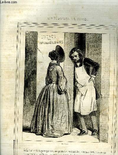 Le Charivari N8 - 9me anne. Les Etudians de Paris, par Gavarni.