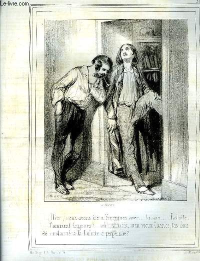 Le Charivari N197 - 9me anne. Les Etudians de Paris N39, par Gavarni.