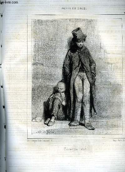 Le Charivari N236 - 9me anne. Paris Le Soir N9, par Gavarni.