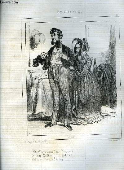 Le Charivari N258 - 9me anne. Paris Le Soir N11, par Gavarni.