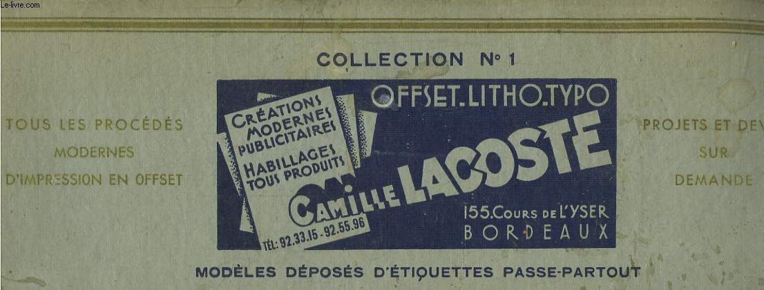 Collection N1 de crations modernes publicitaires, habillages tous produits. Catalogue de modles dposs d'tiquettes passe-partout.
