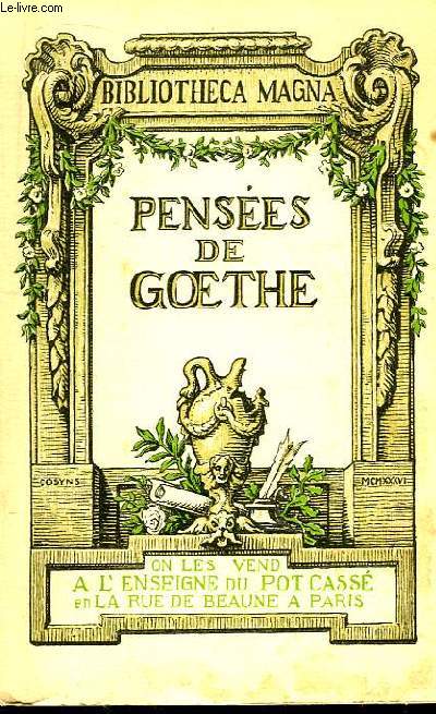 Penses de Goethe.