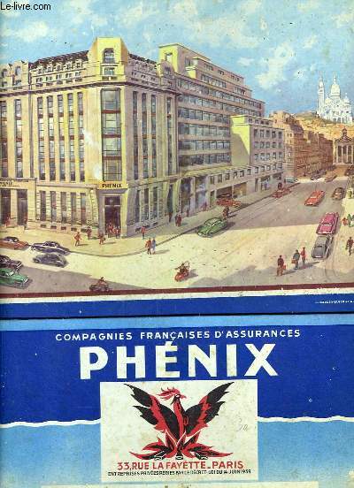 Plaquette publicitaire des Compagnies Franaises d'Assurance Phnix.