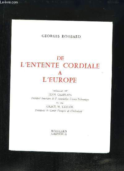 De l'Entente Cordiale  l'Europe.