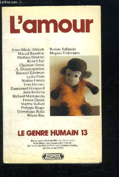 Le Genre Humain N13 : L'amour