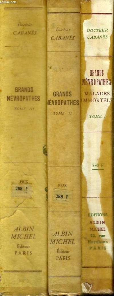 GRANDS NEVROPATHES - 3 VOLUMES - TOMES 1 A 3