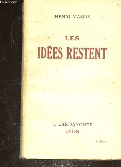 LES IDEES RESTENT