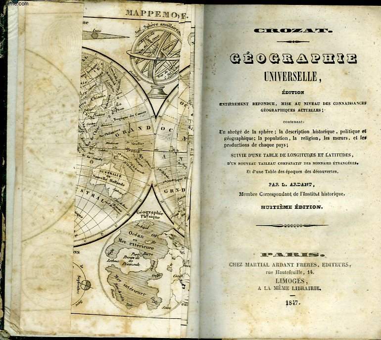 Crozat. Gographie universelle. Huitime dition