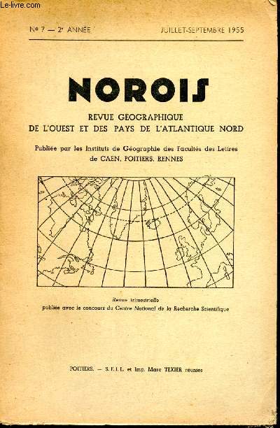 Norois. Revue gographique de l'OUEST ET DES PAYS DE L'Atlantique Nord