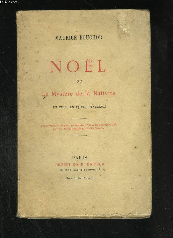 Nol ou le mytre de la nativit. En vers, en quatre tableaux