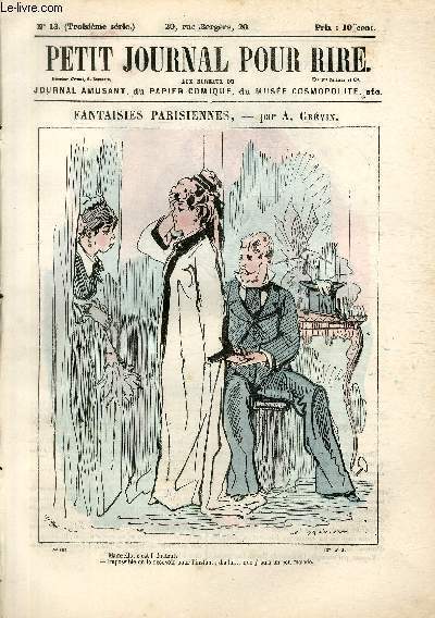 Petit journal pour rire N13 de la 3 srie, Fantaisies parisiennes par Grvin.