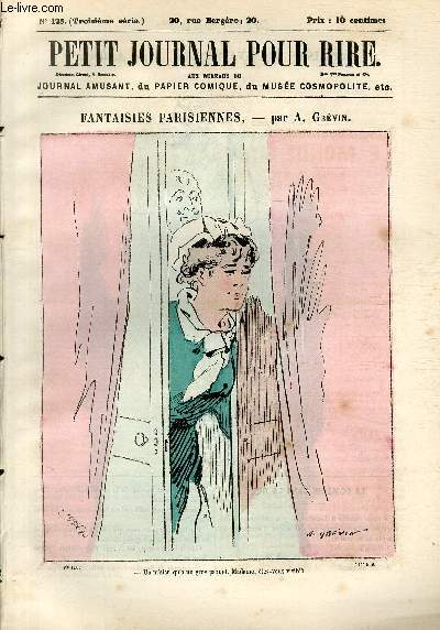 Petit journal pour rire N125 de la 3 srie, Fantaisies parisiennes par Grvin.