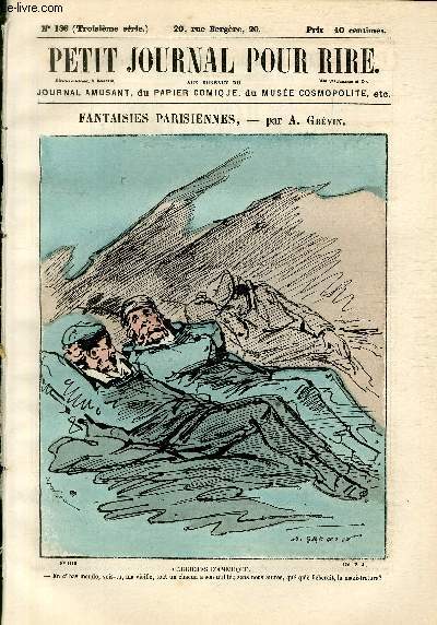 Petit journal pour rire N136 de la 3 srie, Fantaisies parisiennes par Grvin.