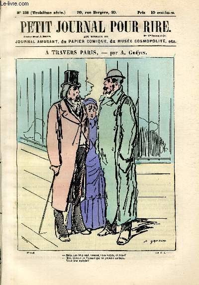 Petit journal pour rire N138 de la 3 srie, A travers Paris par Grvin.