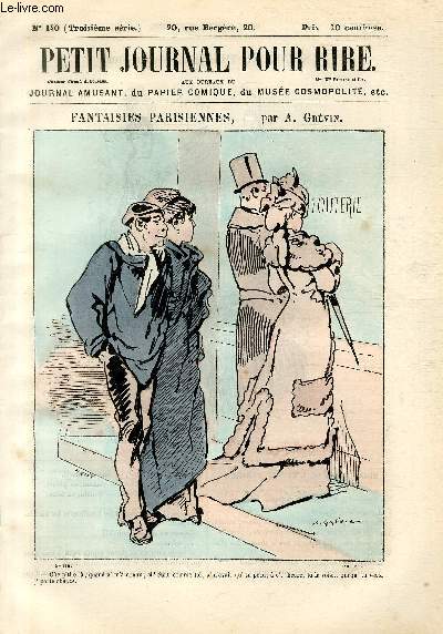 Petit journal pour rire N140 de la 3 srie, Fantaisies parisiennes par Grvin.