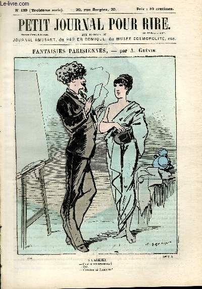 Petit journal pour rire N199 de la 3 srie, Fantaisies parisiennes par Grvin.
