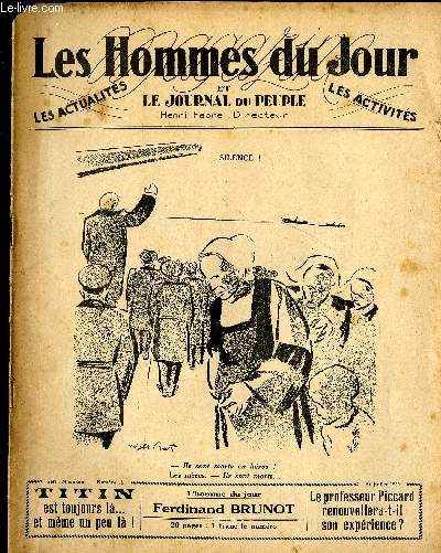 LES HOMMES DU JOUR, Premire srie magazine N15. FERDINAND BRUNOT.