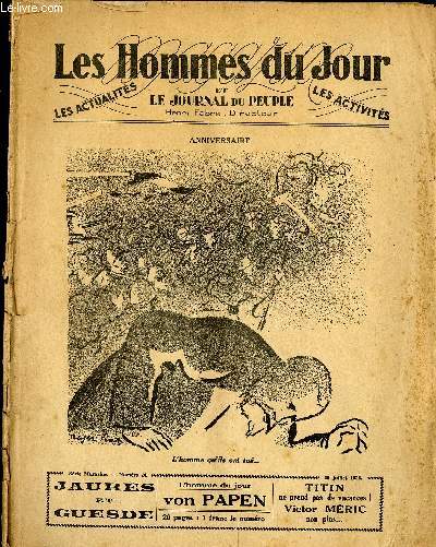 LES HOMMES DU JOUR, Premire srie magazine N16. VON PAPEN