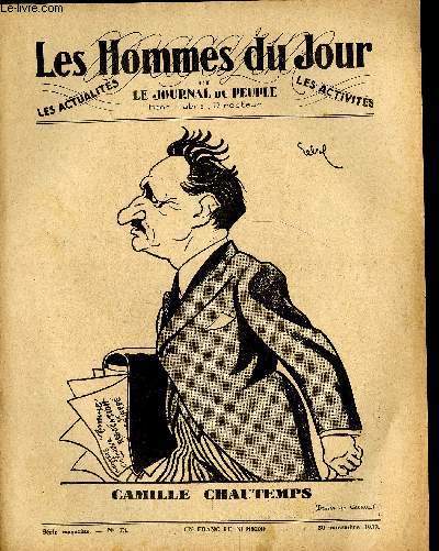 LES HOMMES DU JOUR, Premire srie magazine N73. CAMILLE CHAUTEMPS.