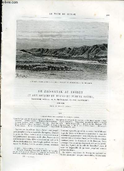 LE TOUR DU MONDE, NOUVEAU JOURNAL DES VOYAGES - DE ZAISSANSK AU THIBET ET AUX SOURCES DU HOANG-HO (FLEUVE JAUNE), 3me VOYAGE DE N.PRJEVALSKY EN ASIE  CENTRALE (SUITE).