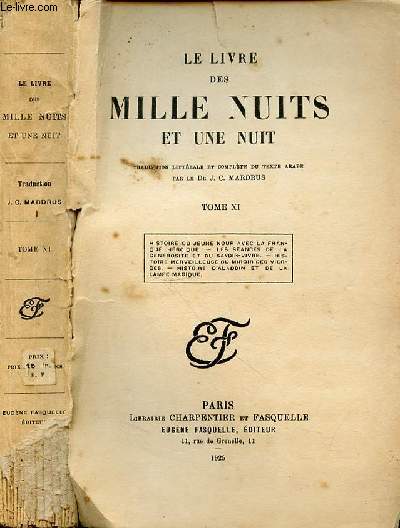 LE LIVRE DES MILLE NUITS ET UNE NUIT - TOME 11 -